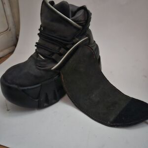 Bespoke Swear platform shoes with leather flap over laces. Size 36-37 UK.